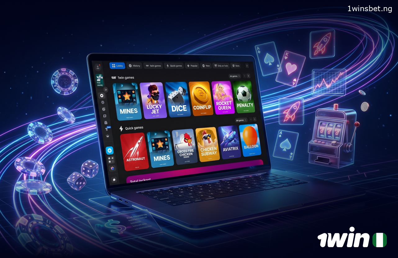 1win Casino Nigeria impresses players with an extensive collection of over 10,000 titles from more than 100 game developers
